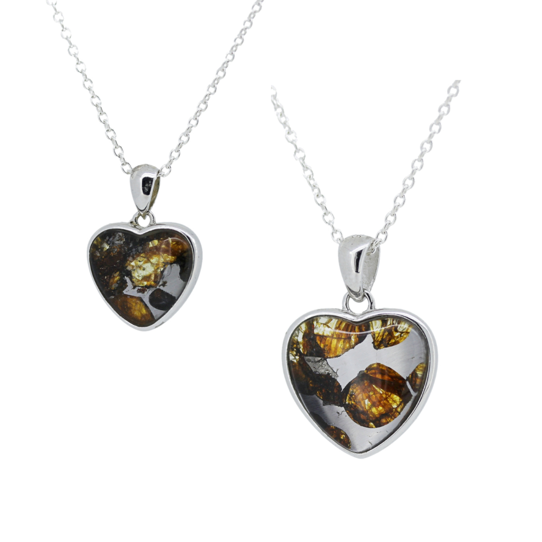 ハート型「パラサイト隕石」1点ものシルバーペンダント入荷いたしまし