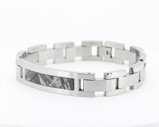 ムオニオナルスタ隕石 ステンレスブレスレット 幅12mm 全長21cm ASB-010