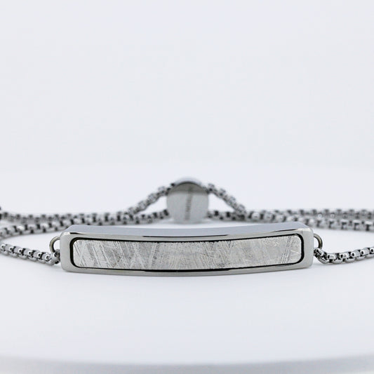 ムオニオナルスタ隕石 ステンレスブレスレット 幅7mm フリーサイズ SSBMT-0108