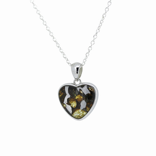 セリコ・パラサイト隕石 ケニア産 シルバーペンダント 13×20mm CH-AUG25-002