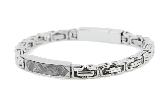 ムオニオナルスタ隕石 ステンレスブレスレット 幅8mm 全長22cm ASB-0020