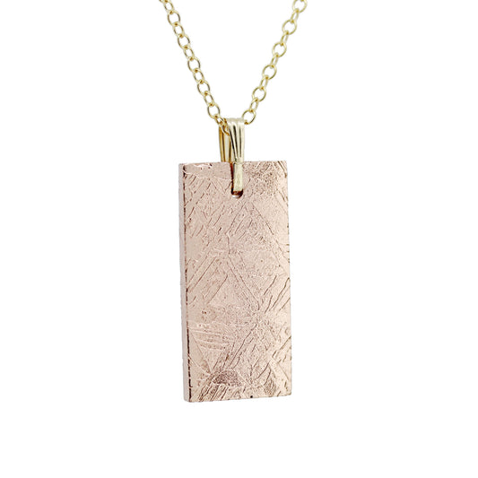 アルタイ隕石 ゴールドフィルドペンダント(ローズゴールド) 12×30mm CH-MAY24-003