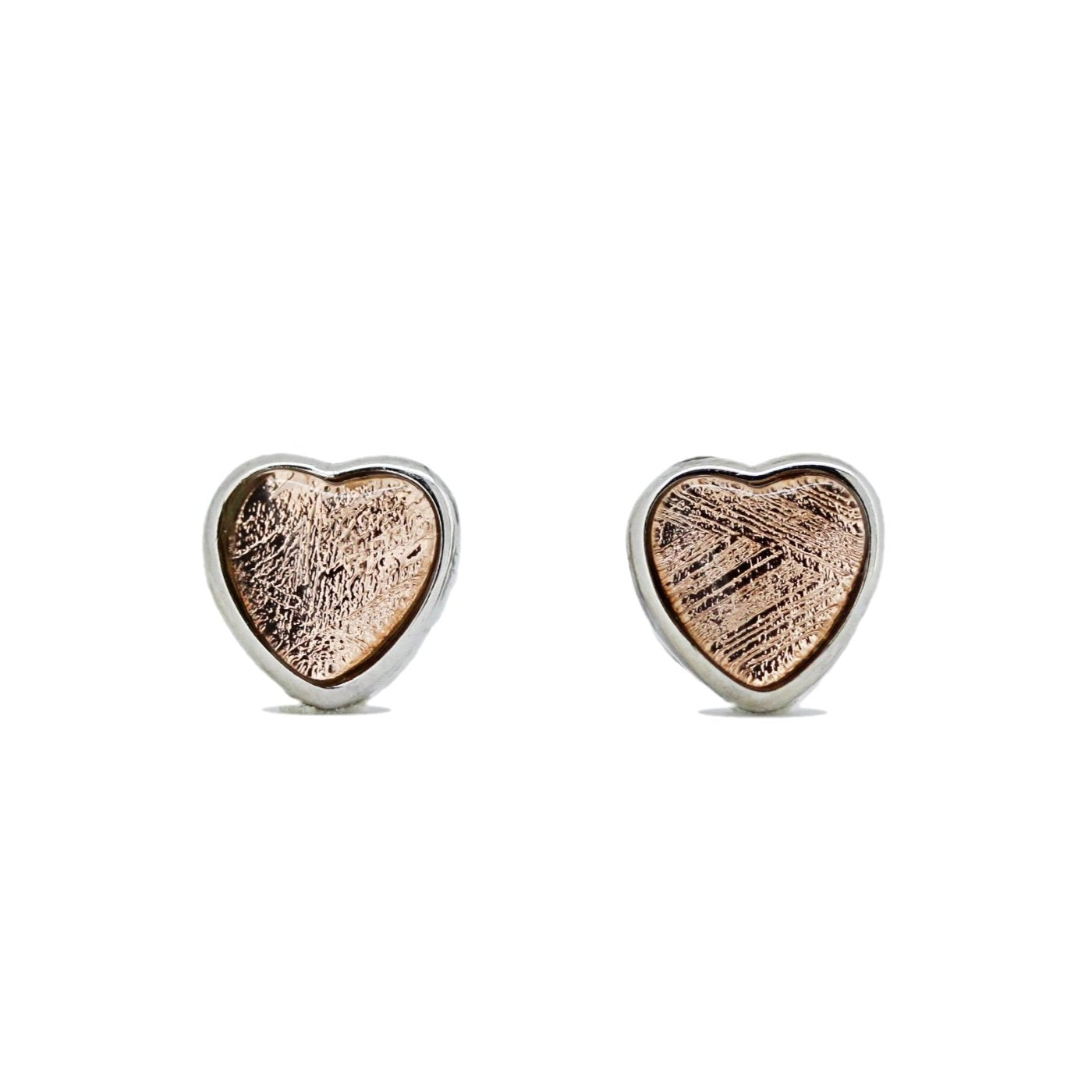 ムオニオナルスタ隕石 シルバースタッドピアス (ハート型) 2カラー 8×8mm SEMT-HEART