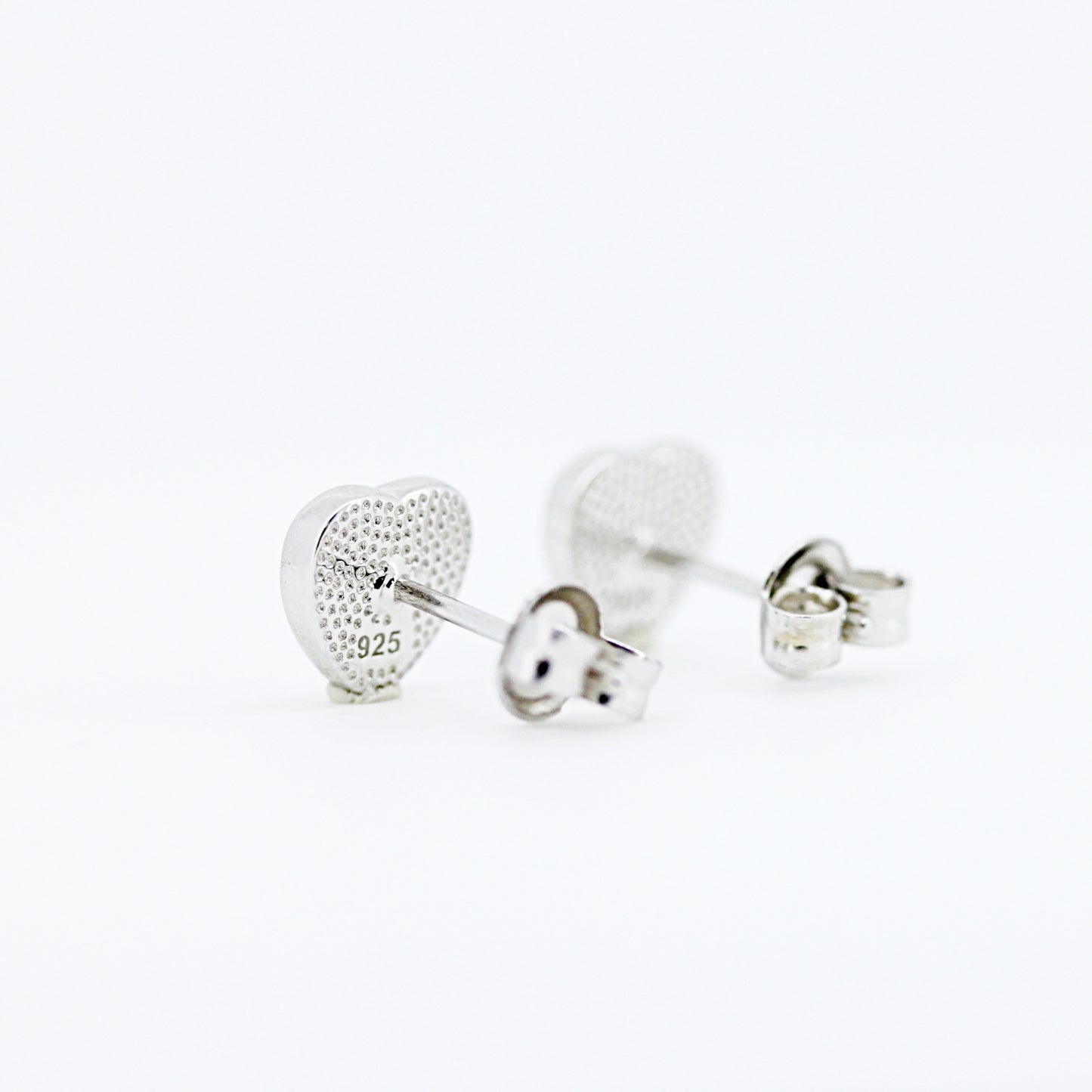 ムオニオナルスタ隕石 シルバースタッドピアス (ハート型) 2カラー 8×8mm SEMT-HEART